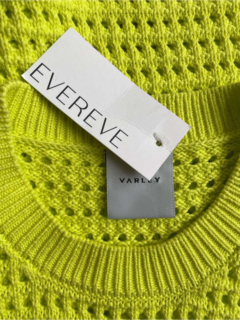 NWT Varley Evereve Knit Vest Size Small Cotton Crochet 100% Cotton - Picture 7 of 11